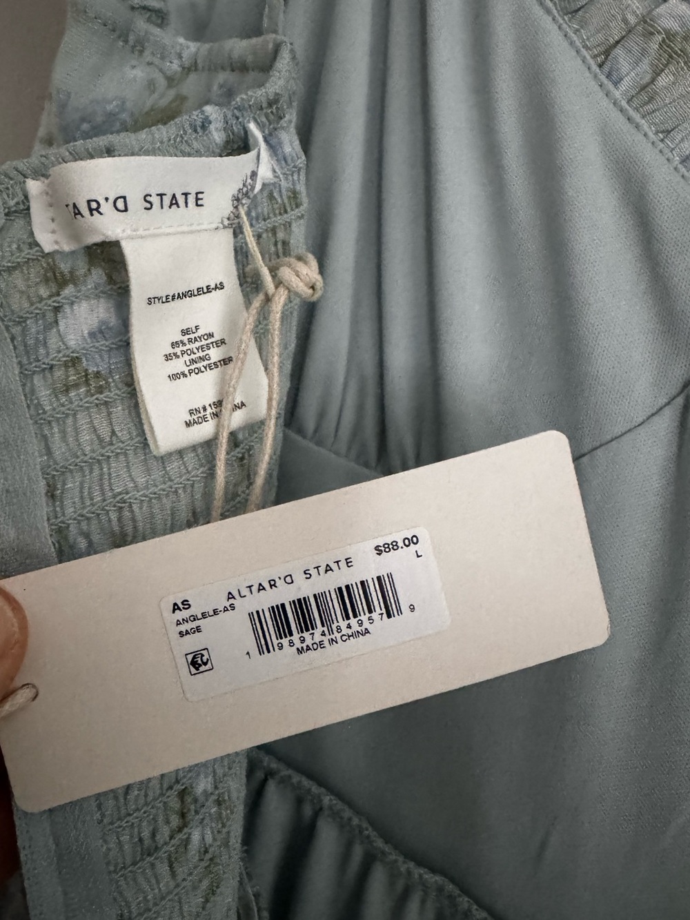 NWT Altar’d State Angelle textured Floral Tiered Maxi Dress - Picture 10 of 11